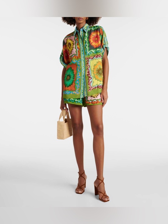 Alemais Tops - ALEMAIS Disco Daisy Oversized Tencel Shirt, Size 6